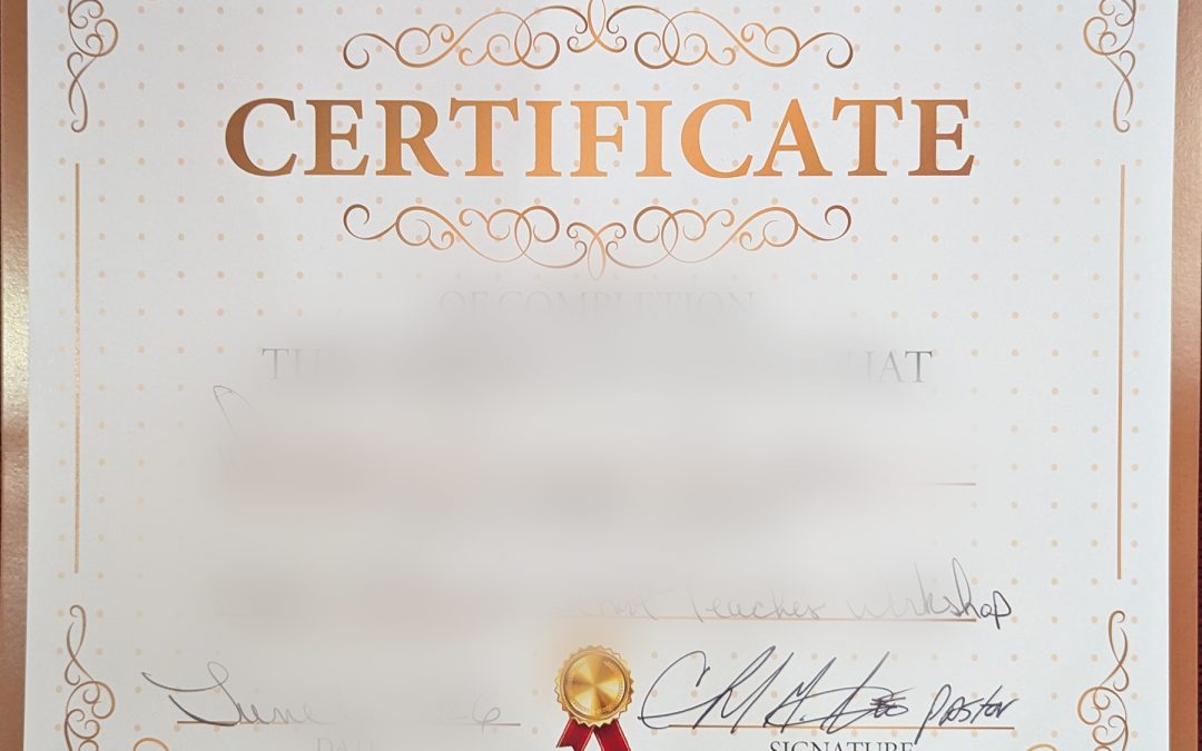 Certificates Presented during 7-5-2026 Service